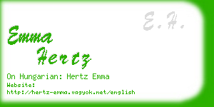 emma hertz business card
